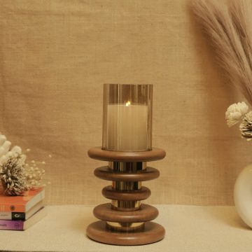 Luma Wooden Candle Holder