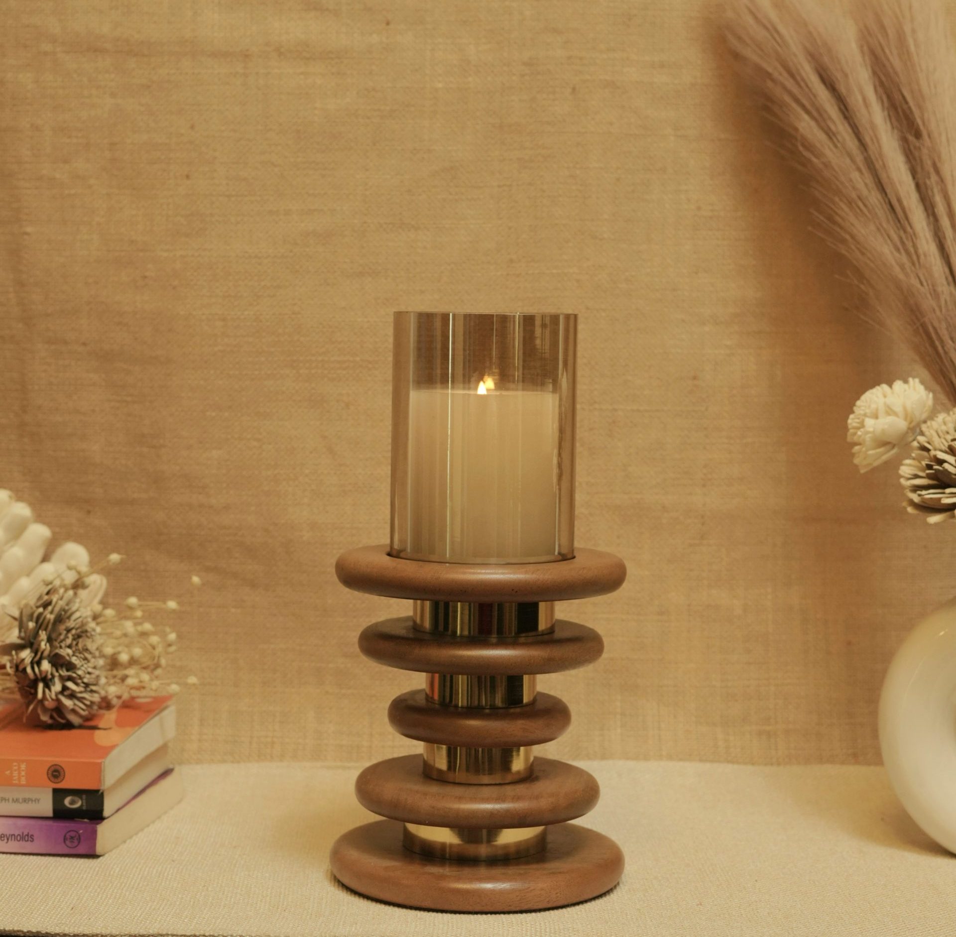 Luma Wooden Candle Holder