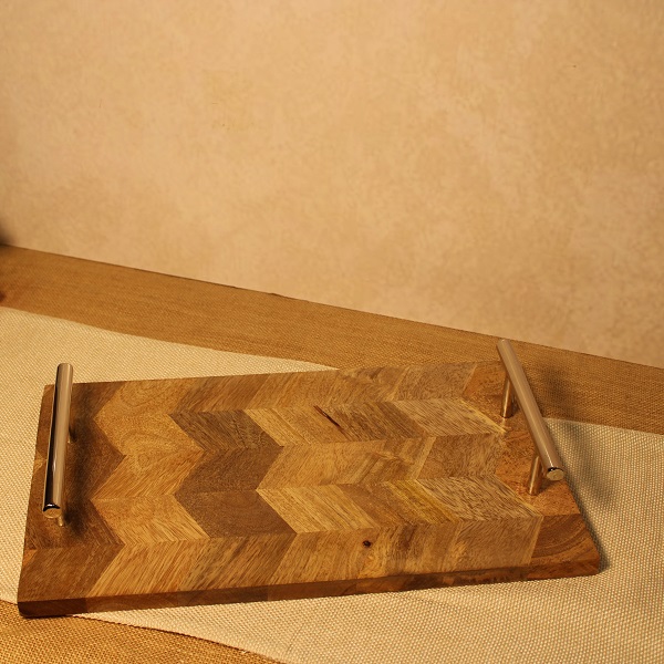 Zig Zag Wooden Serve Tray